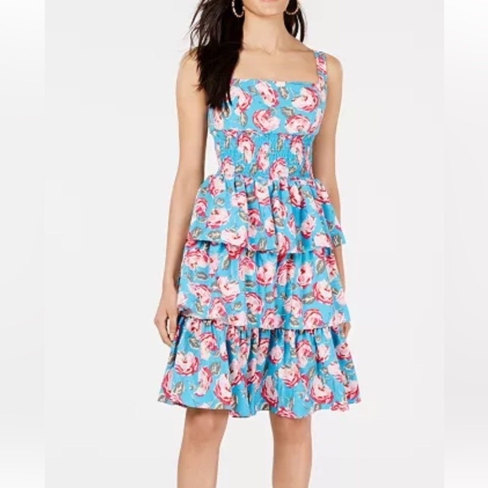 Floral Blue Dress